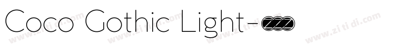 Coco Gothic Light字体转换